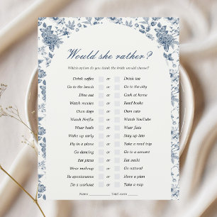 Would She Rather Bridal Shower Game Chinoiserie
