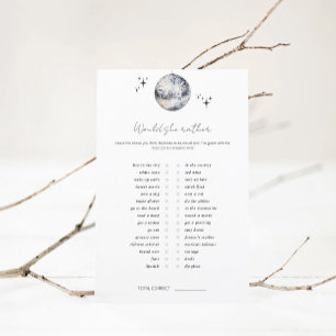 Would She Rather Disco Ball Bridal Shower Game