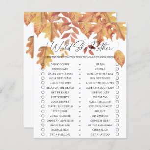 Would She Rather game - Falling leaves