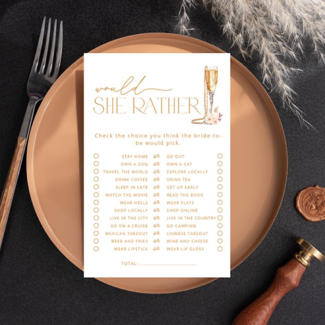 Would She Rather Pearls Bridal Shower Game (Creator Uploaded)