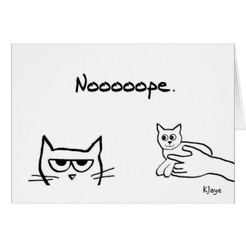Would The Cat Like A New Kitten? - Funny Cat Card by FunkyChicDesigns at Zazzle