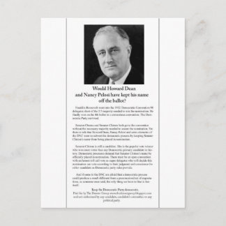 Would the DNC have kept FDR's name off the ballot? Postcard