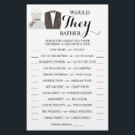 Would They Rather Bride & Groom Shower Game Card Flyer<br><div class="desc">Make it your own by adding your text (and personal photos). To access advanced editing tools,  please go to "Personalize",  scroll down and press the "click to customize further" link. See the full collection for all matching designs!</div>