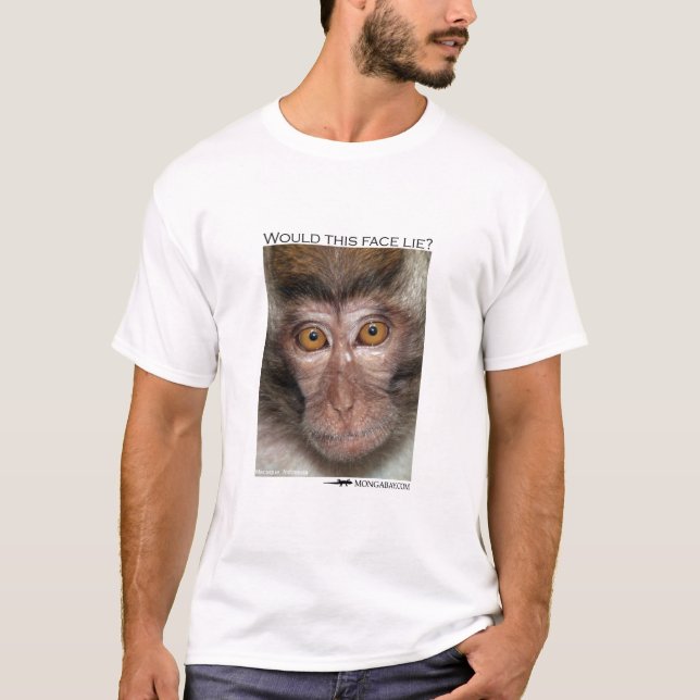 Would this face lie? Macaque monkey T-Shirt (Front)