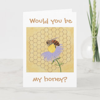 Would you be my honey, Bee Valentine cards