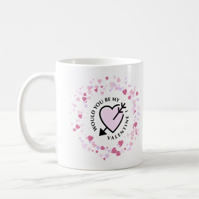 Would you be my Valentine  Coffee Mug (Left)