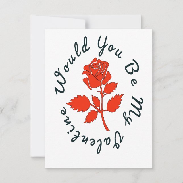 Would You Be My Valentine Holiday Card (Front)