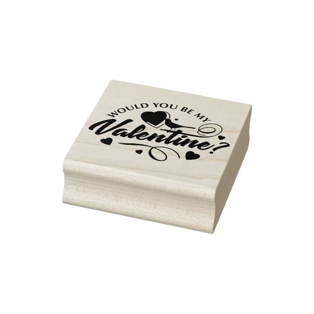 Would You Be My Valentine Rubber Stamp (Stamp)