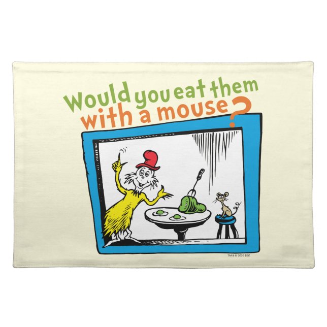 Would You Eat Them With A Mouse? Cloth Placemat (Front)