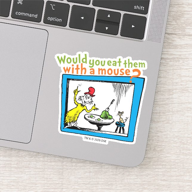 Would You Eat Them With A Mouse? Sticker (Detail)