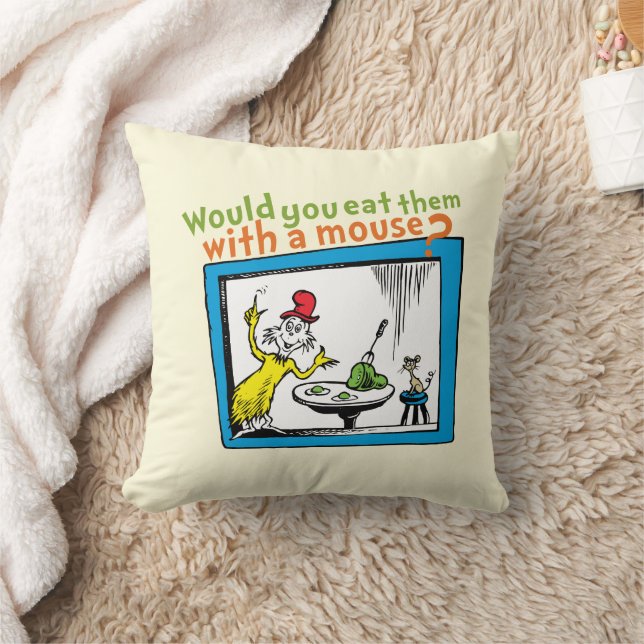 Would You Eat Them With A Mouse? Throw Pillow (Blanket)