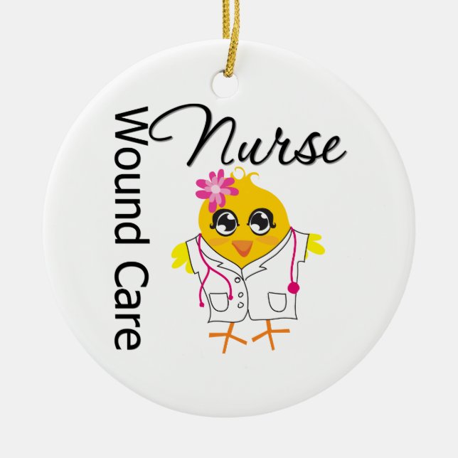 Wound Care Nurse Chick Ceramic Ornament (Front)