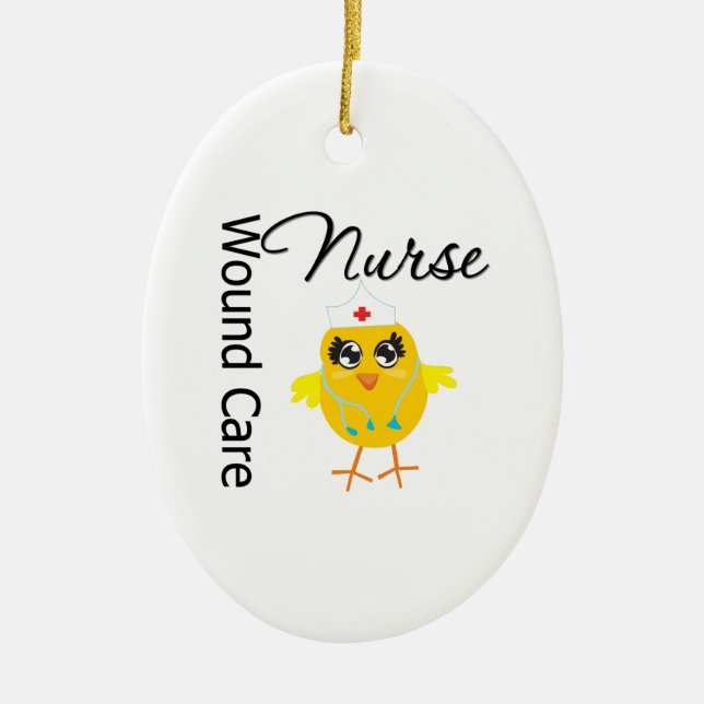 Wound Care Nurse Chick v1 Ceramic Ornament (Front)