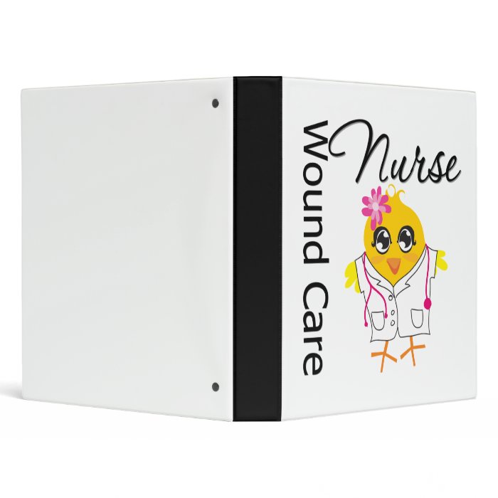 Wound Care Nurse Chick Vinyl Binders