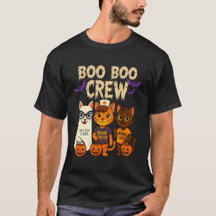 Wound Care Nurse Halloween Cats Boo Crew Spooky Se T-Shirt