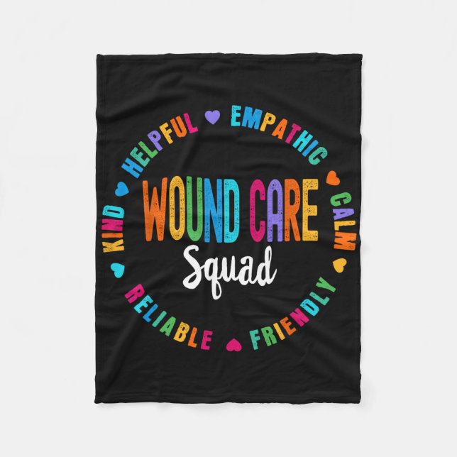 Wound Care Nurse Squad Appreciation Graduation Sta Fleece Blanket (Front)