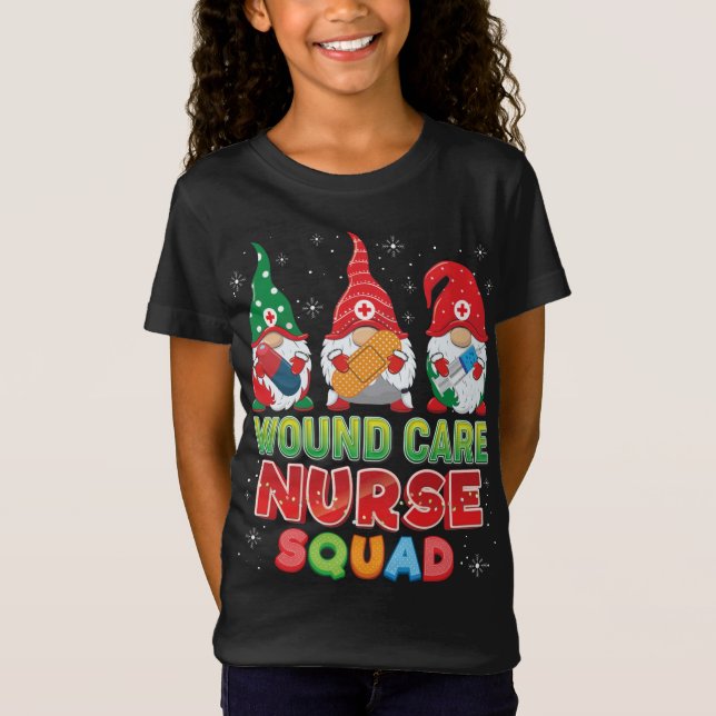 Wound Care Nurse Squad Christmas Gnomes Ugly Sweat T-Shirt (Front)