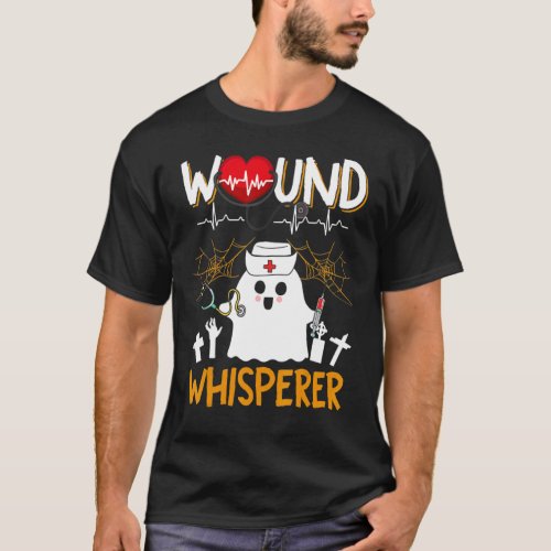 Wound Whisperer Halloween Cute Ghost Nurse T_Shirt
