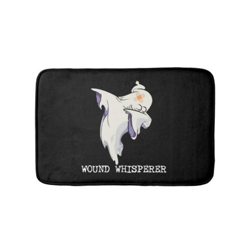 Wound Whisperer Nurse Ghost Halloween Costume tee Bath Mat