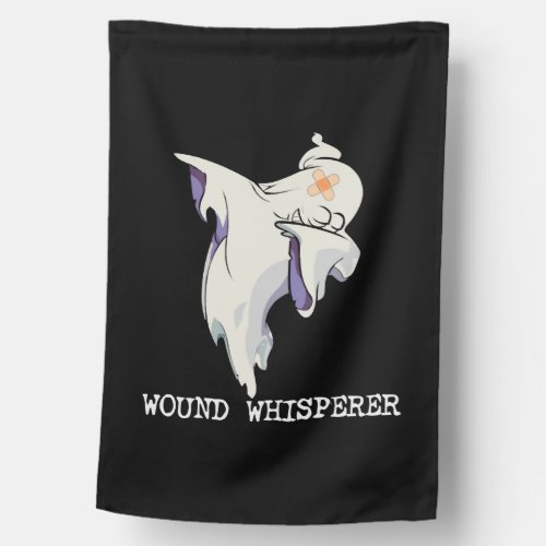 Wound Whisperer Nurse Ghost Halloween Costume tee House Flag