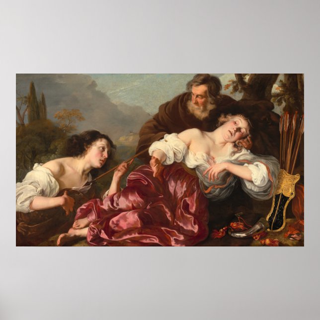 Wounded Dorinda - Louis Vallée Fine Art Poster (Front)