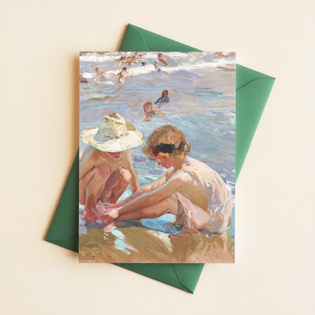 Wounded Foot Joaquín Sorolla Spanish Impressionist Postcard (Creator Uploaded)