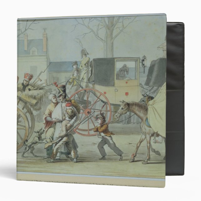 Wounded French Soldiers Entering Paris 3 Ring Binder (Front/Inside)