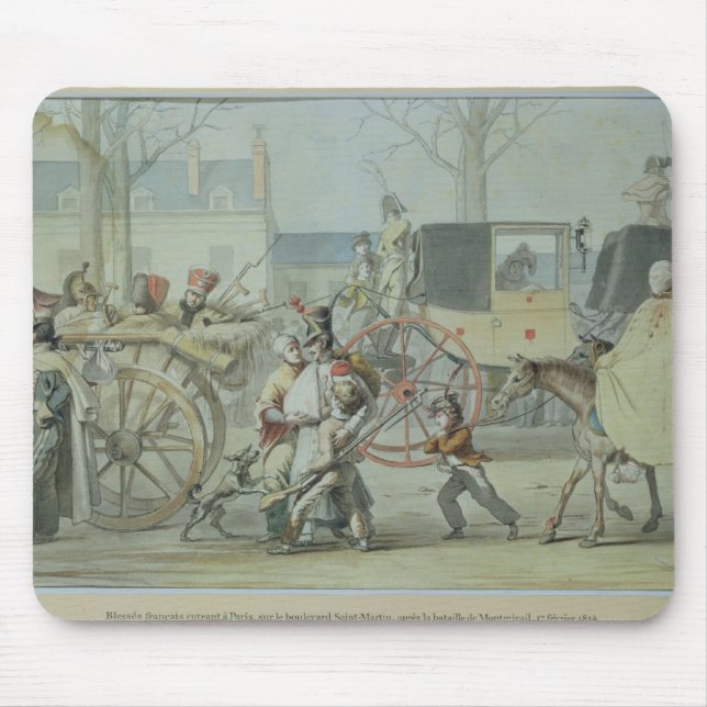 Wounded French Soldiers Entering Paris Mouse Pad (Front)