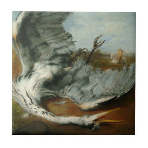 Wounded Heron by George Frederick Watts Ceramic Tile