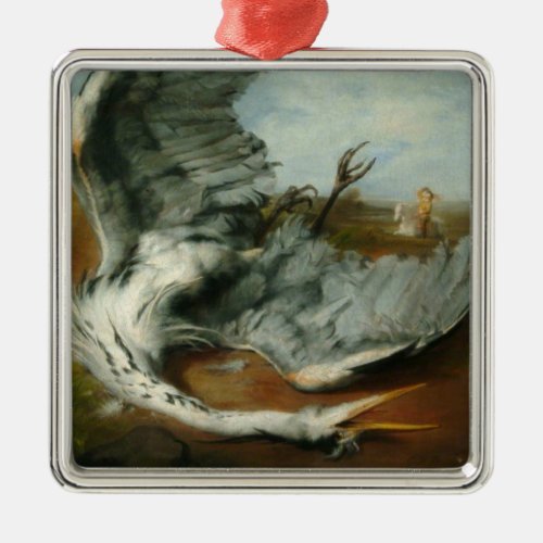 Wounded Heron by George Frederick Watts Metal Ornament