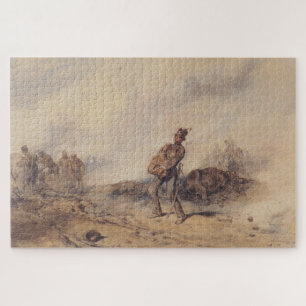 Wounded Soldier After the Battle (War Scene) Jigsaw Puzzle
