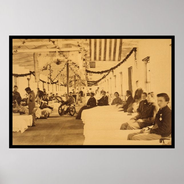 Wounded Soliders in Armory Square Hospital DC 1864 Poster (Front)