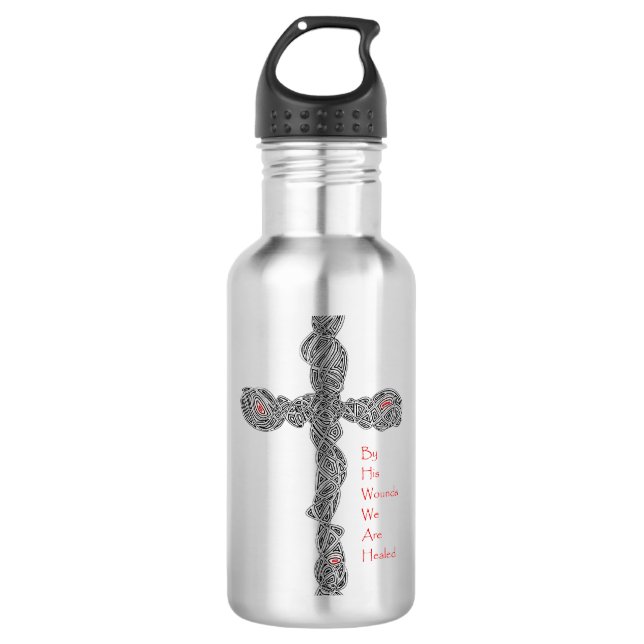 Wounded Stainless Steel Water Bottle (Front)
