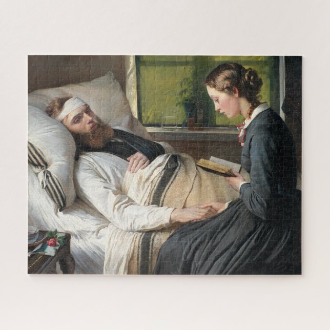 Wounded Warrior (by Elisabeth Jerichau-Baumann) Jigsaw Puzzle (Horizontal)