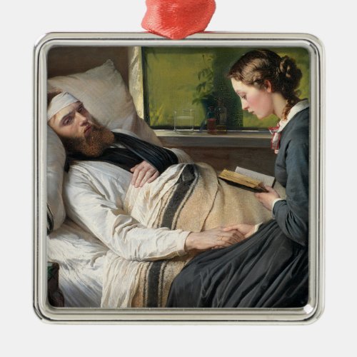 Wounded Warrior by Elisabeth Jerichau_Baumann Metal Ornament