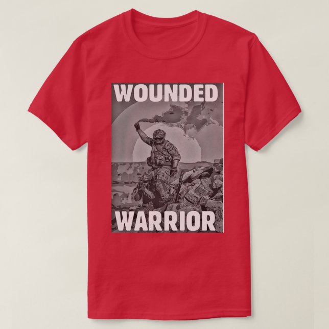 Wounded warrior design pattern ActiveCopy T-Shirt (Design Front)