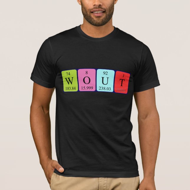 Wout periodic table name shirt (Front)