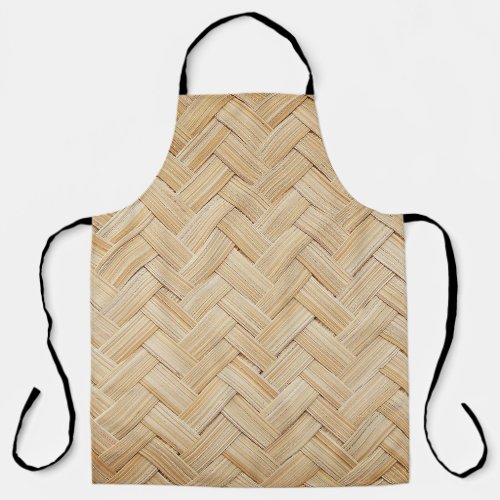 Woven Bamboo Abstract Texture Background Apron