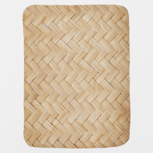 Woven Bamboo Abstract Texture Background Baby Blanket