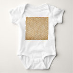 Woven Bamboo Abstract Texture Background. Baby Bodysuit