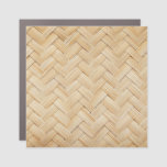 Woven Bamboo Abstract Texture Background. Car Magnet