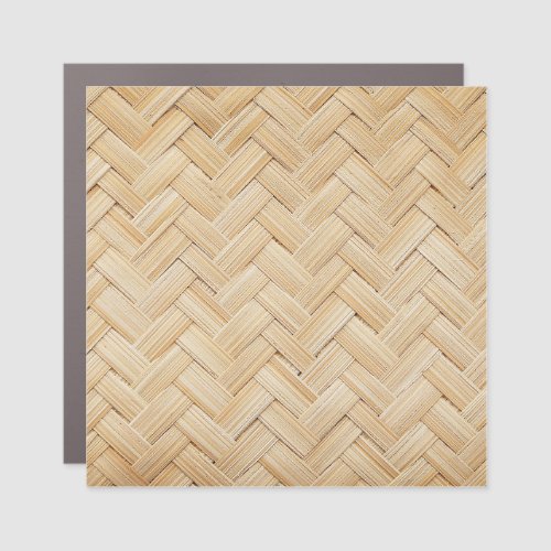 Woven Bamboo Abstract Texture Background Car Magnet