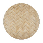 Woven Bamboo Abstract Texture Background. Cutting Board