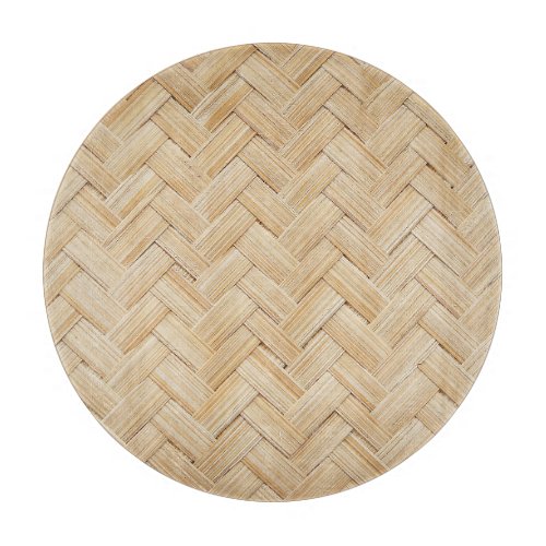 Woven Bamboo Abstract Texture Background Cutting Board