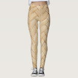 Woven Bamboo Abstract Texture Background. Leggings