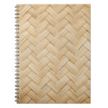 Woven Bamboo Abstract Texture Background. Notebook