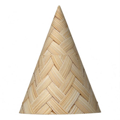 Woven Bamboo Abstract Texture Background Party Hat