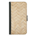 Woven Bamboo Abstract Texture Background. Samsung Galaxy S5 Wallet Case