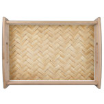 Woven Bamboo Abstract Texture Background. Serving Tray