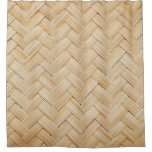 Woven Bamboo Abstract Texture Background. Shower Curtain